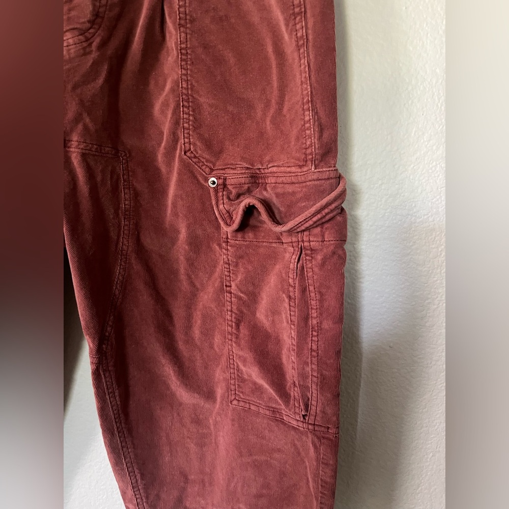 Free People Bay To Breakers Soft Corduroy Barrel Pants in Roasted Russet Size S - Picture 6 of 16